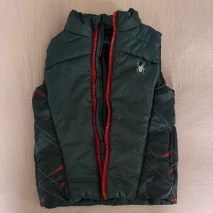 Spyder Kids Dark Vest with Red Trim